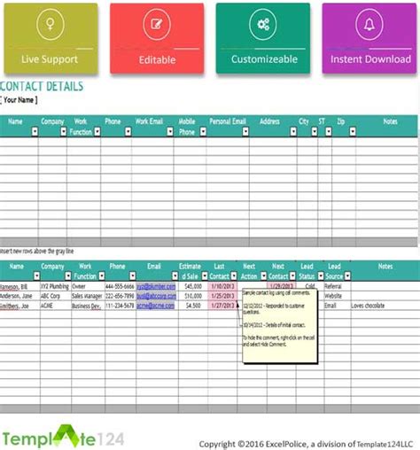 5+ Excel Customer Relationship Management Template Template124