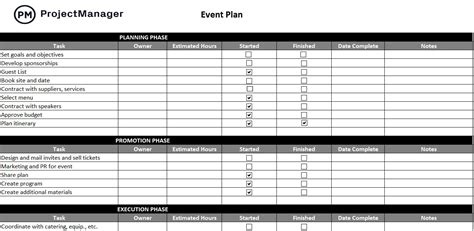 Event Scheduler Planner Spreadsheet Template Excel Microsoft Excel