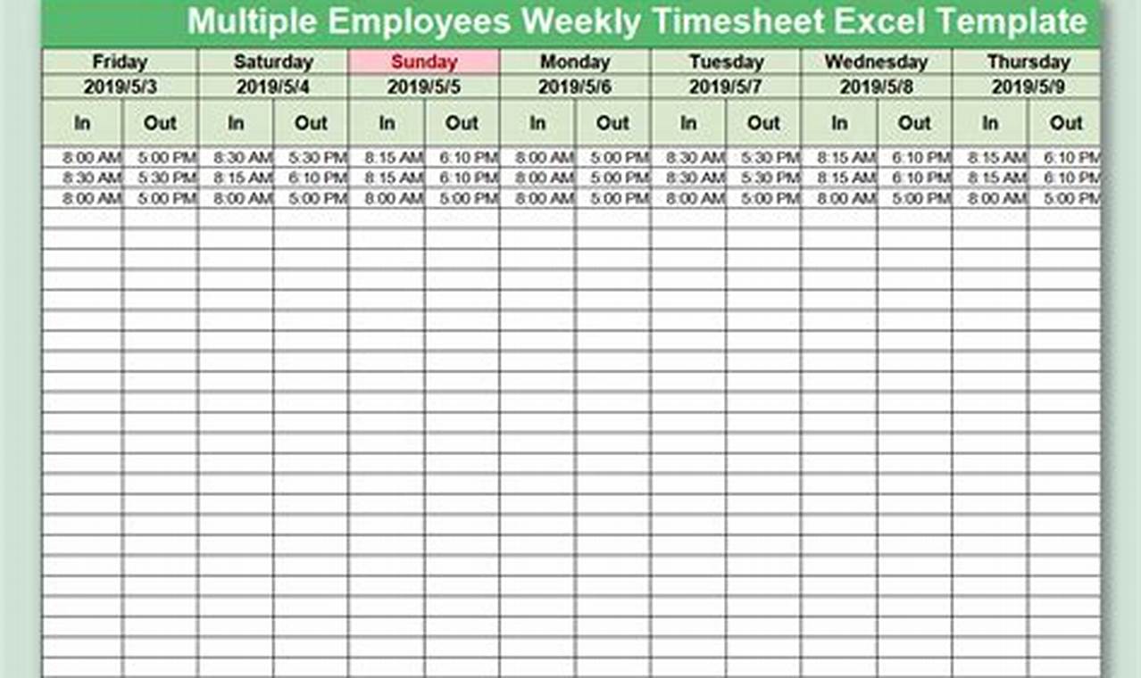 Excel Templates for Employee Timesheets and Tracking: Streamline Your Workforce Management