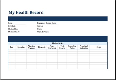 Medical Record Form 2 Free Templates in PDF, Word, Excel Download