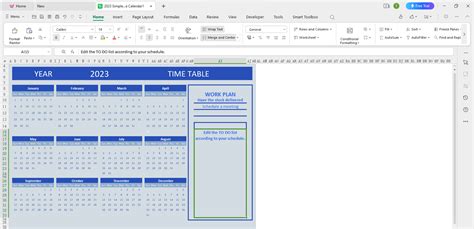 Excel Calendar Customization