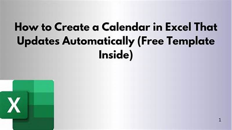 Excel Calendar That Updates Automatically
