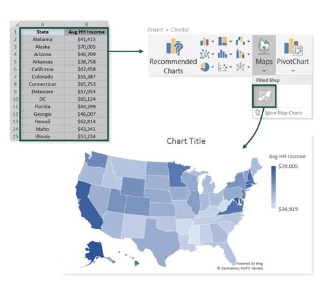 Filled Map Visuals Excel Maven