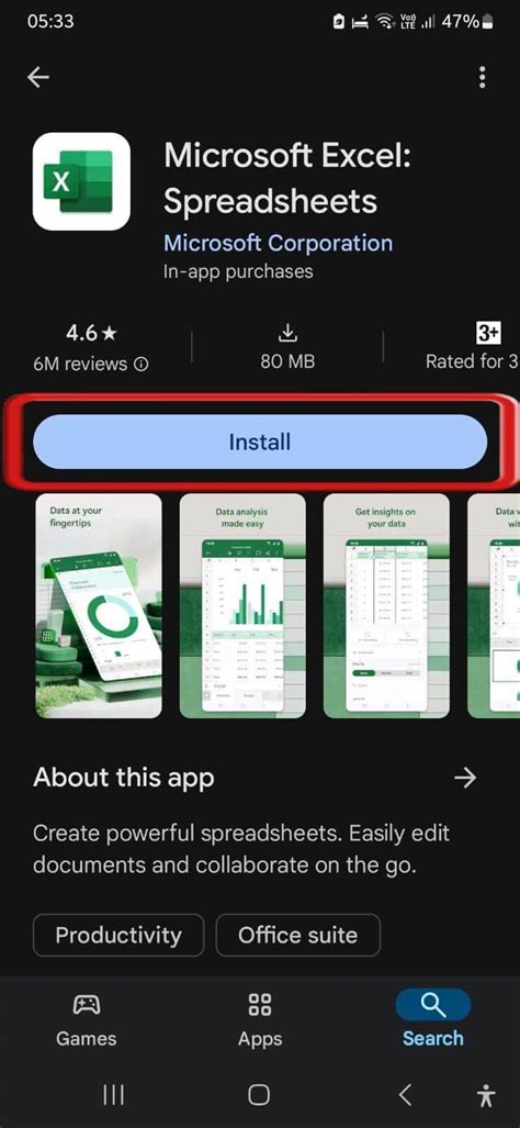 Excel Fyrir Android