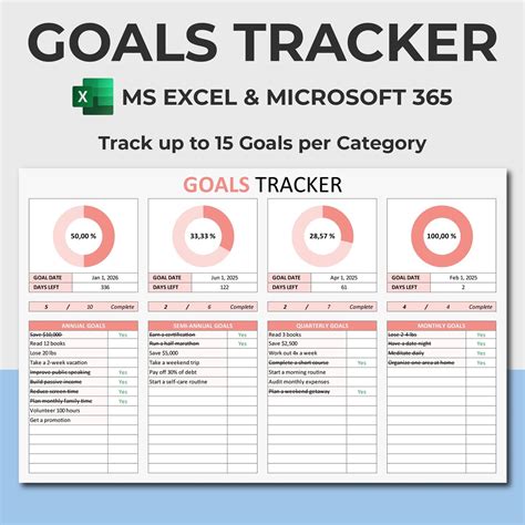 Excel Goal Tracker Template