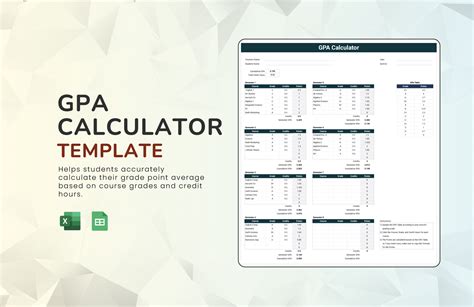 Excel Gpa Calculator Template