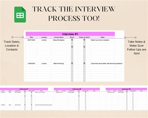 Excel Internship Tracker Template