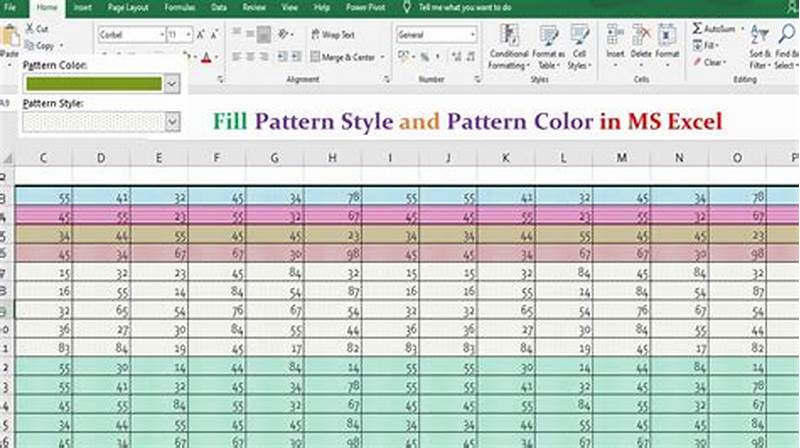 Excel Pattern Fill