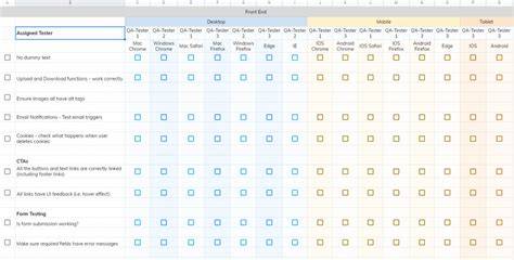 Excel Qa Template