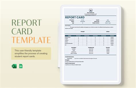 Excel Report Card Template - SampleTemplatess - SampleTemplatess