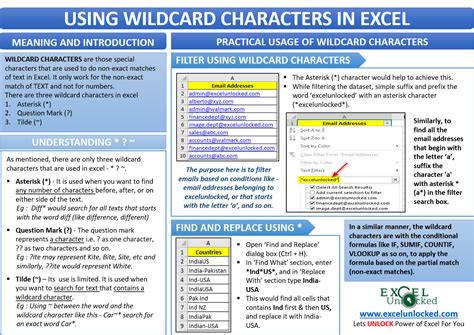 Excel Search Wildcard Characters