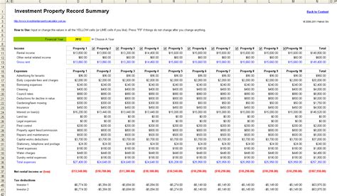 Excel Spreadsheet Templates For Rental Property