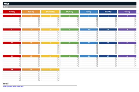 Excel Calendar Template for 2022 and Beyond