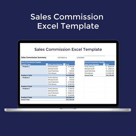 Commission Spreadsheet Template Excel —