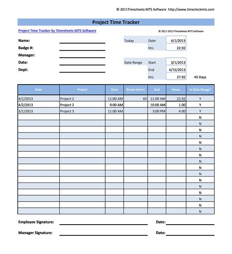 47 Free Time Tracking Spreadsheets [Excel] ᐅ TemplateLab