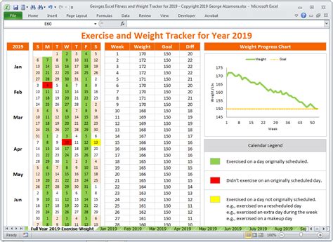 Excel weight tracker template halflomi