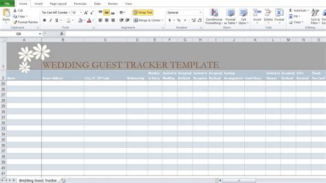 Wedding Guest Excel Spreadsheet pertaining to 7 Free Wedding Guest List