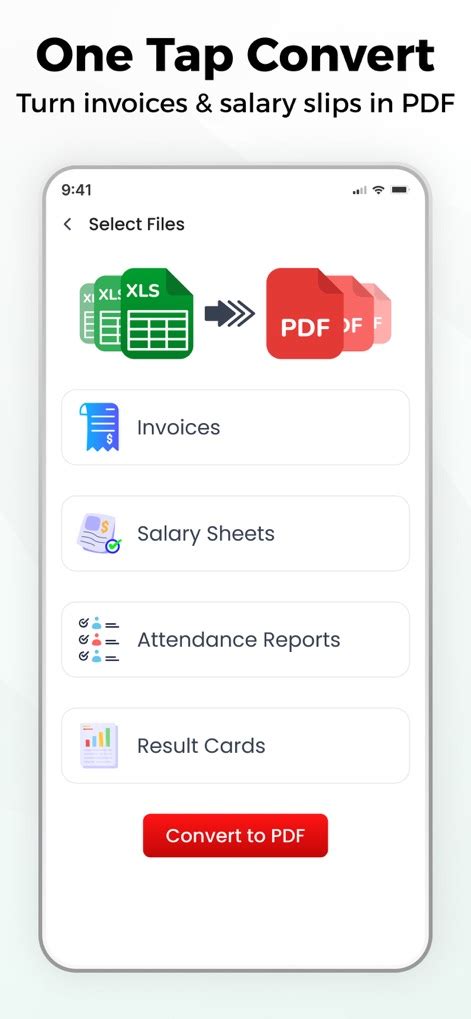 Excel to PDF Converter App