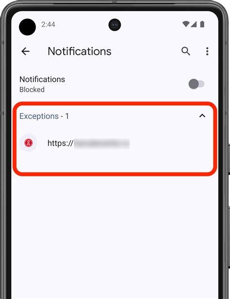 Exceptions in Notifications