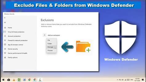 Exclude Files and Folders from Windows Defender