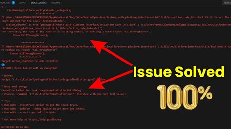 Fix the Execution Failed for Task 'app:compileFlutterBuildDebug' Error Easily