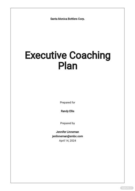 Executive Coaching Template