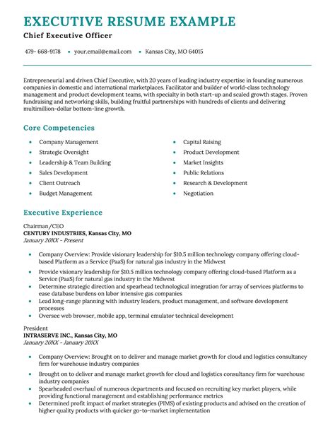 Executive Resume Examples