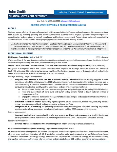 Unleashing the Power of Impressive Executive Summary Example Resume to Land Your Dream Job