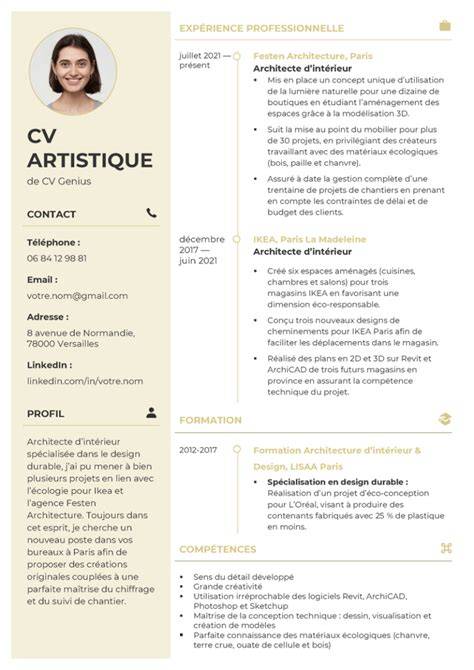Exemple Cv Artistique