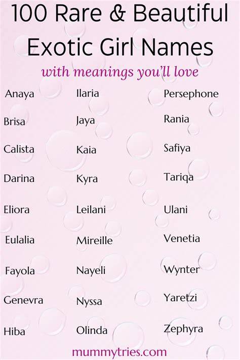 Exotic Girl Names That Start With L