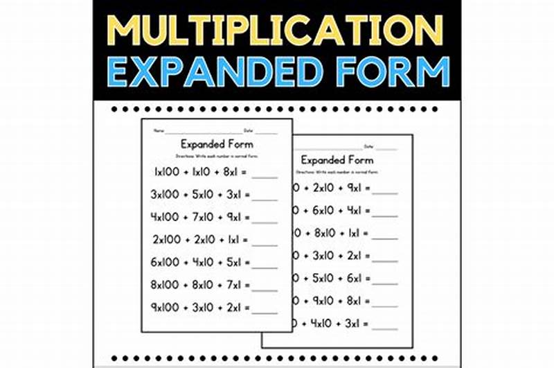 Expanded Form With Multiplication