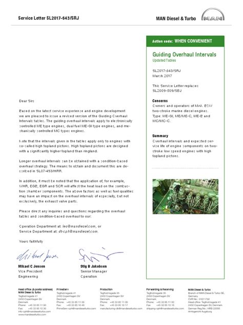 Expected Life of Marine Engines