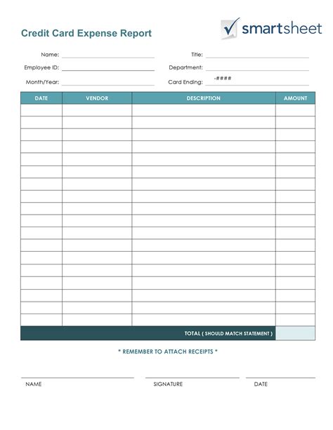 Expense Form Templates