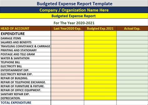 Excel Expense Report Template Template Business