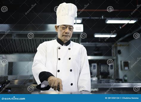 Experienced chef in kitchen