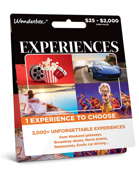 Experiences Gift Cards