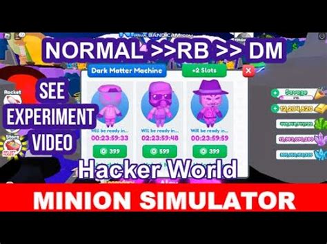 Experiment Video Minion Simulator Roblox Pet Hacker to RB and 