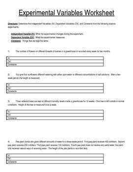 Experimental Variables Worksheet Answer Key - Promotiontablecovers
