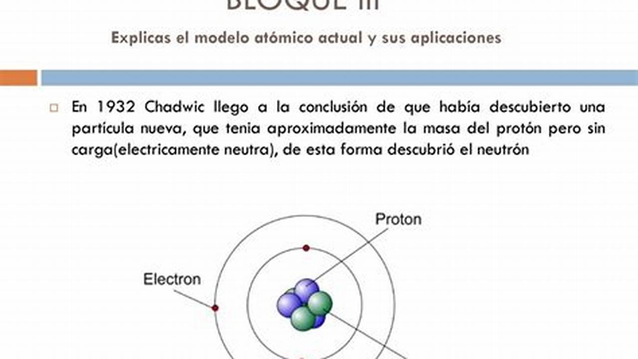 Explicas El Modelo Atómico Actual Y Sus Aplicaciones