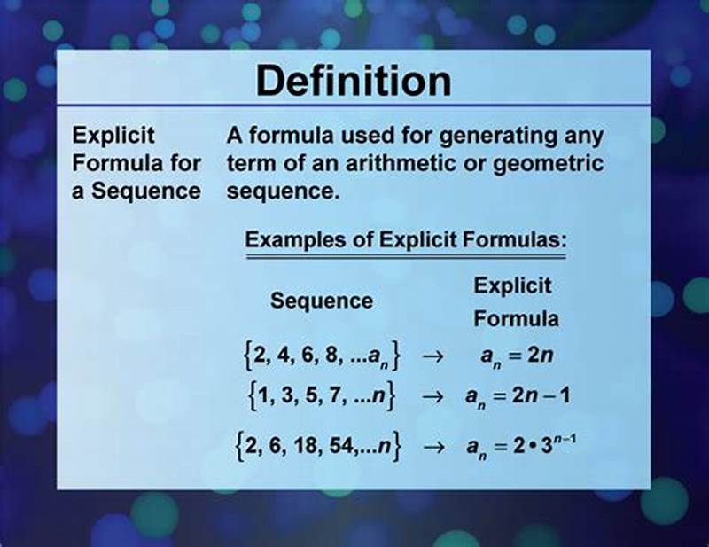 Explicit Form Math