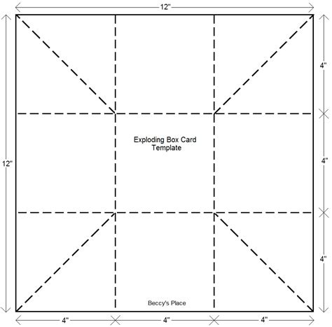 Exploding Box Printable Template