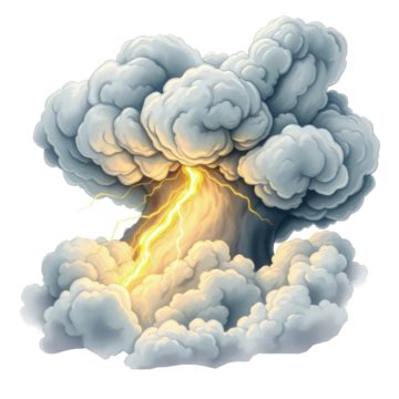 Exploding Cloud 3D PNG