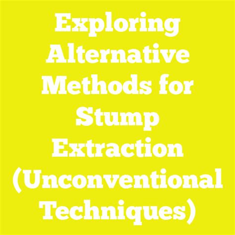 Exploring Alternative Methods