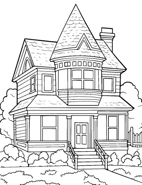 Exploring Different Styles of Coloring Pages House