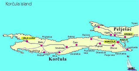 Exploring Korcula Map