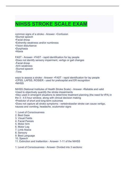 Exploring Quizlet NIHSS Study Sets Quizlet NIHSS