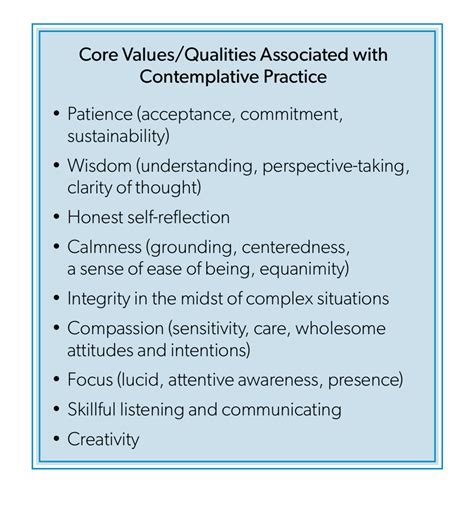 Exploring Values: A Contemplative Practice