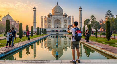 Exploring the Taj Mahal with a Guide