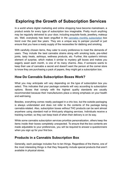 Exploring the World of Subscription Services