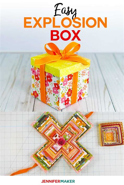 Explosion Box Card Tutorial: Endless Box - Free Svg File - Jennifer Maker